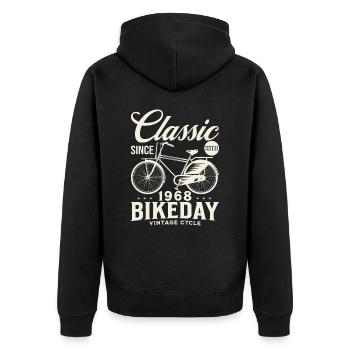 Fan De Vélo 1968 55 Ans Anniversaire Cycliste - Veste à capuche bio Premium Unisexe - noir - Dos - Nico (187cm)