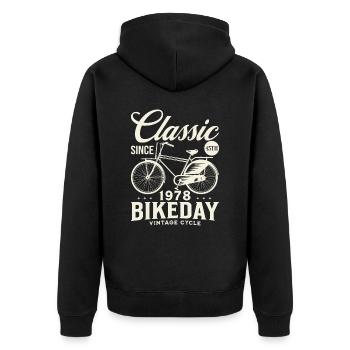Fan De Vélo 1978 45 Ans Anniversaire Cycliste - Veste à capuche bio Premium Unisexe - noir - Dos - Nico (187cm)