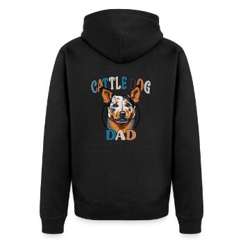 Bouvier Chien Papa Chiens Chien Fête des Pères Wilsigns - Veste à capuche bio Premium Unisexe - noir - Dos - Nico (187cm)