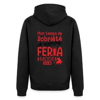 Féria sud ouest Espagne Cadeau Humour Apéro Bière - Veste à capuche bio Premium Unisexe - noir - Dos - Nico (187cm)