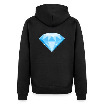 Diamant pétillant! / Diamant scintillant! - Veste à capuche bio Premium Unisexe - noir - Dos - Nico (187cm)
