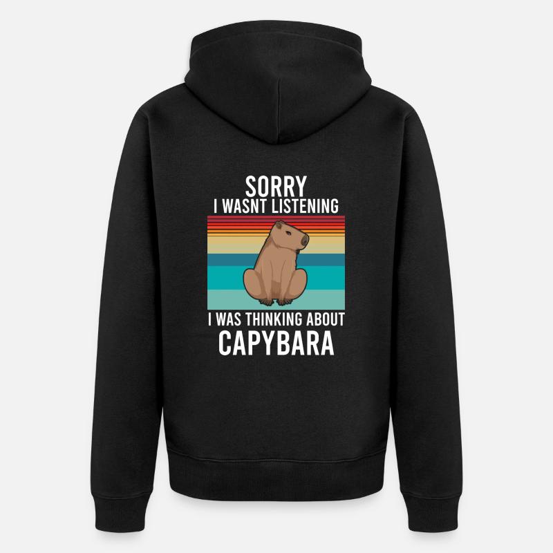 Capybara - Veste à capuche bio Premium Unisexe - noir