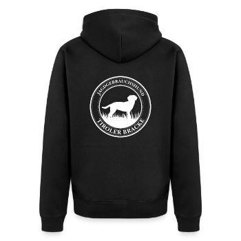 Tiroler Bracke Jagdgebrauchshund Hunde Wilsigns - Unisex Premium Bio Zip Hoodie - Schwarz - Hinten - Nico (187cm)