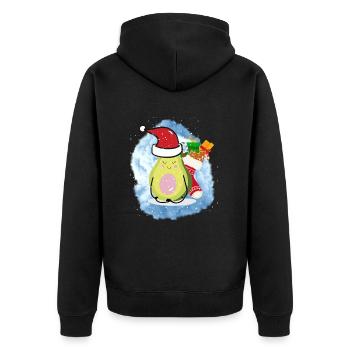 Yoga à Noël - Veste à capuche bio Premium Unisexe - noir - Dos - Nico (187cm)