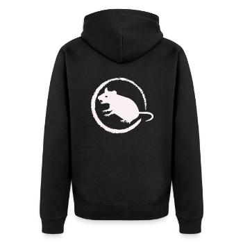 rat dangereux - rongeur - Veste à capuche bio Premium Unisexe - noir - Dos - Nico (187cm)