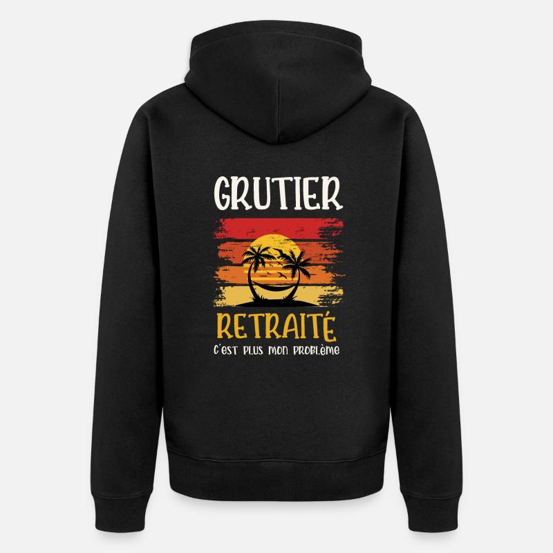 grutier retraité - Veste à capuche bio Premium Unisexe - noir