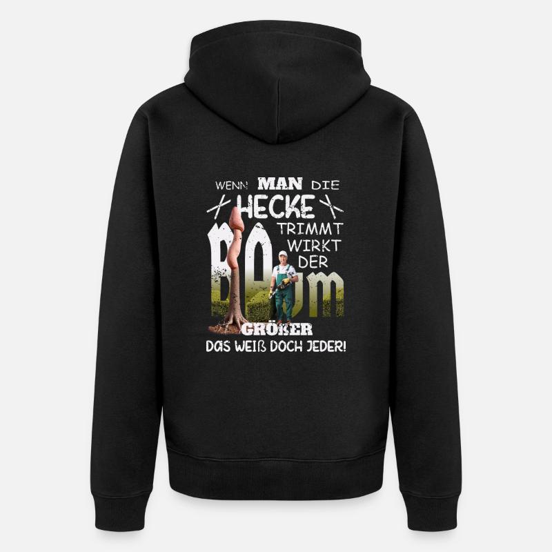Grand Arbre À Pénis - Veste à capuche bio Premium Unisexe - noir