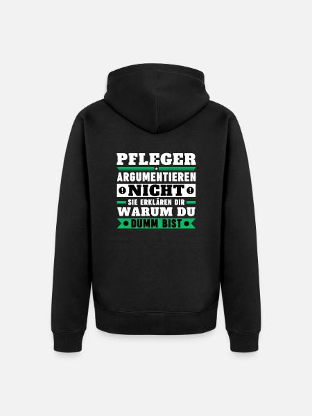 Nurses don't argue - Unisex Premium Organic Zip Hoodie - black