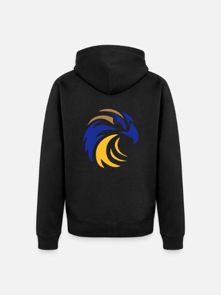 Eagle head Eagle - Unisex Premium Organic Zip Hoodie - black