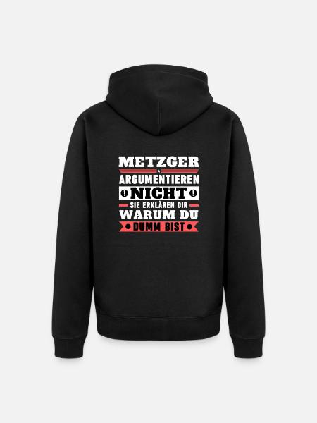 Butchers don't argue - Unisex Premium Organic Zip Hoodie - black