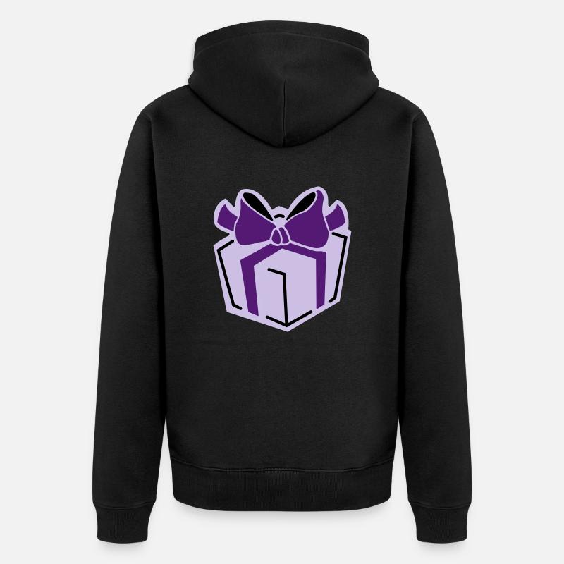 Geschenk 3 - Unisex Premium Bio Zip Hoodie - Schwarz