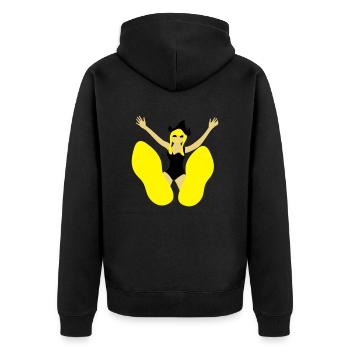 Pin Up Hollande Sabots - Veste à capuche bio Premium Unisexe - noir - Dos - Nico (187cm)