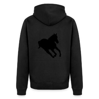 Running Horse - chevaux sauvages - équitation - Veste à capuche bio Premium Unisexe - noir - Dos - Nico (187cm)