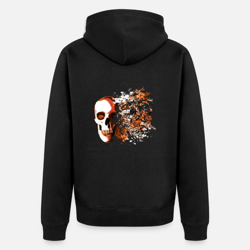 skull explosion - Veste à capuche bio Premium Unisexe - noir