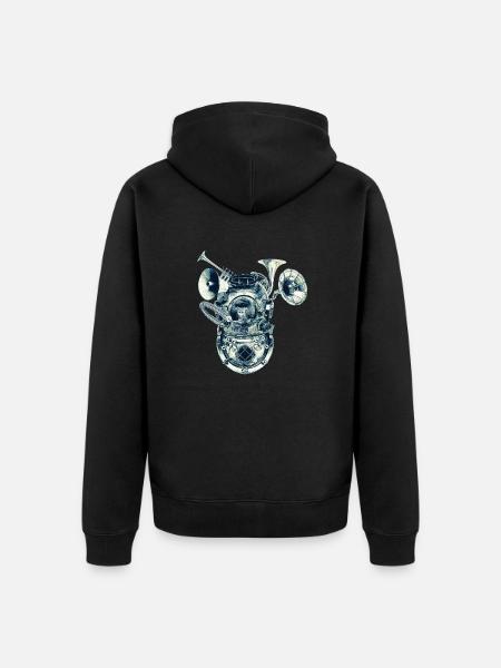 Affe Orchester - Unisex Premium Bio Zip Hoodie - Schwarz