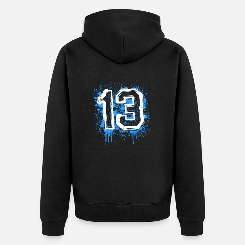 13 bigdirt - Veste à capuche bio Premium Unisexe - noir