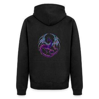 purple dragon - Veste à capuche bio Premium Unisexe - noir - Dos - Nico (187cm)