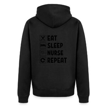 Infirmière Médecin Infirmière Hôpital - Veste à capuche bio Premium Unisexe - noir - Dos - Nico (187cm)