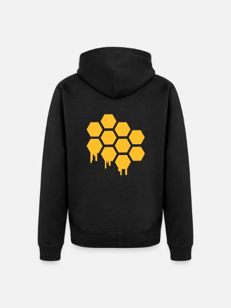 Gaufre - Veste à capuche bio Premium Unisexe - noir