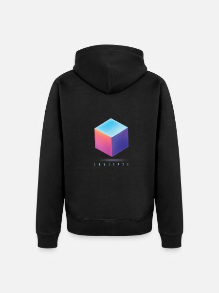 Levitate Dice - Unisex Premium Organic Zip Hoodie - black
