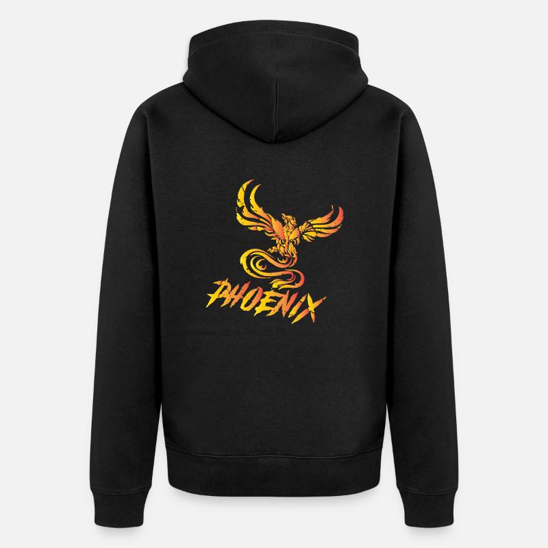 Phönix - Unisex Premium Bio Zip Hoodie - Schwarz