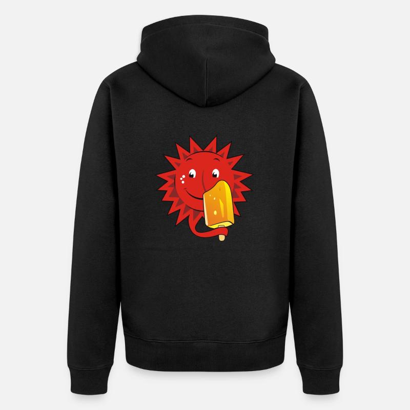 Nah bei dir - Unisex Premium Bio Zip Hoodie - Schwarz