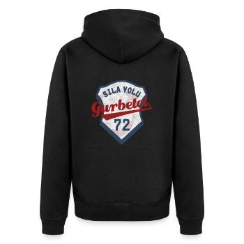 Batmanlı - Unisex Premium Bio Zip Hoodie - Schwarz - Hinten - Nico (187cm)