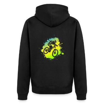 Mountainbike Downhill VTT Cycliste - Veste à capuche bio Premium Unisexe - noir - Dos - Nico (187cm)