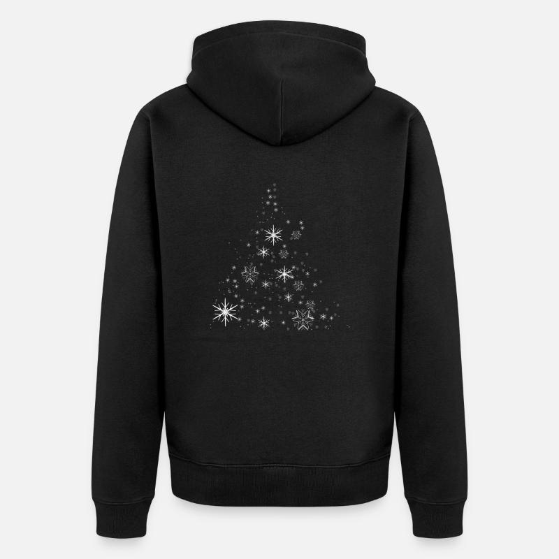 Schnee - Unisex Premium Bio Zip Hoodie - Schwarz