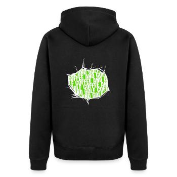 golf golfclothing funnygolfquote funny bowling - Unisex Premium Organic Zip Hoodie - black - Back - Nico (187cm)
