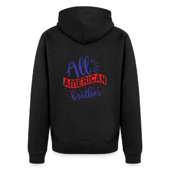 All American Brother - Veste à capuche bio Premium Unisexe - noir - Dos - Nico (187cm)