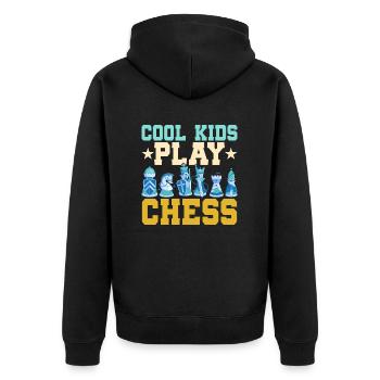 Cool Kids Play Chess Chess Player Chess Board - Veste à capuche bio Premium Unisexe - noir - Dos - Nico (187cm)