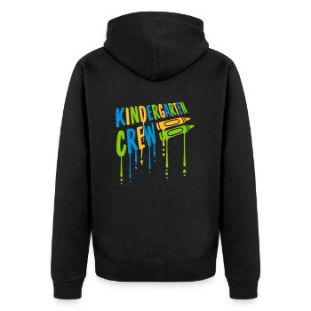 Friends Kindergarten Crew Crayons - Unisex Premium Organic Zip Hoodie - black - Back - Nico (187cm)