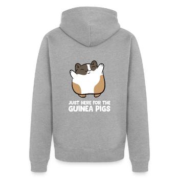 Cochons d'Inde - Just here for the guinea pigs - Veste à capuche bio Premium Unisexe - gris chiné - Dos - Nico (187cm)
