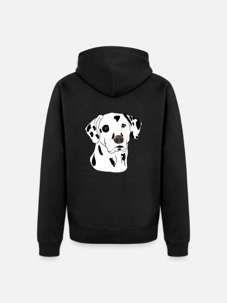 Dalmatian - Unisex Premium Organic Zip Hoodie - black