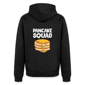 Pancakes - Pancake Squad - Unisex Premium Organic Zip Hoodie - black - Back - Nico (187cm)