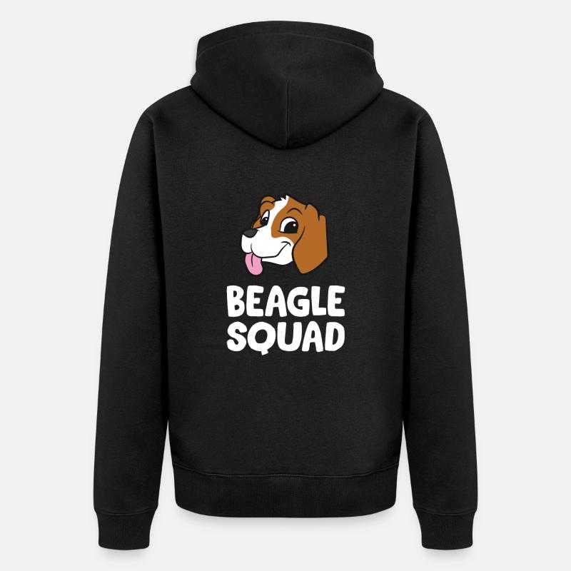 Beagle - Beagle Squad - Unisex Premium Bio Zip Hoodie - Schwarz