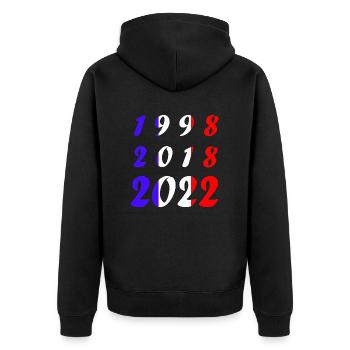 Équipe de France - Veste à capuche bio Premium Unisexe - noir - Dos - Nico (187cm)