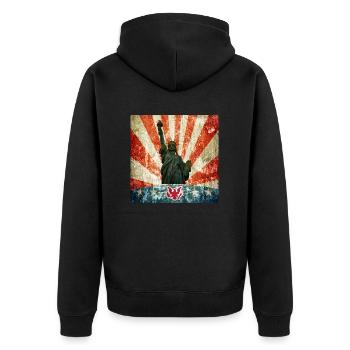 Statue de la Liberté, États-Unis - Veste à capuche bio Premium Unisexe - noir - Dos - Nico (187cm)