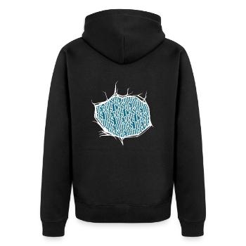Beach Holiday Santa Birthday Present Funny Gym - Unisex Premium Organic Zip Hoodie - black - Back - Nico (187cm)