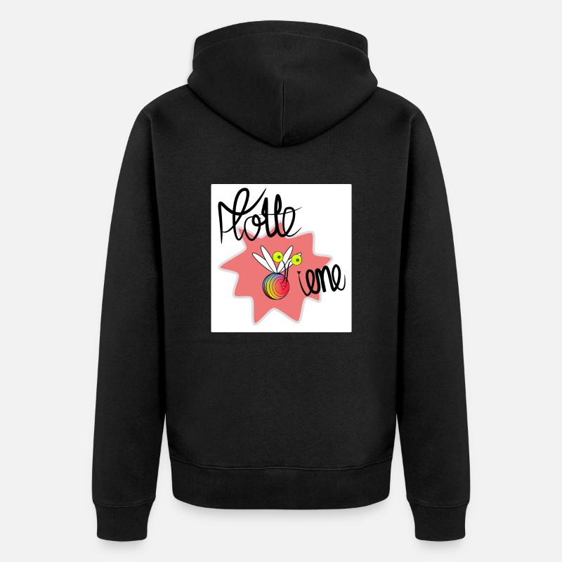 Flottebiene - Unisex Premium Bio Zip Hoodie - Schwarz