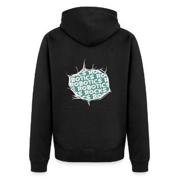birthday present idea geek gift idea bday happy - Unisex Premium Bio Zip Hoodie - Schwarz - Hinten - Nico (187cm)
