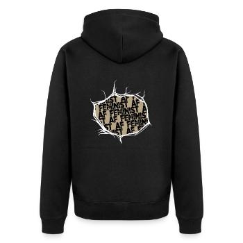 birthday female present idea woman black lives - Unisex Premium Organic Zip Hoodie - black - Back - Nico (187cm)