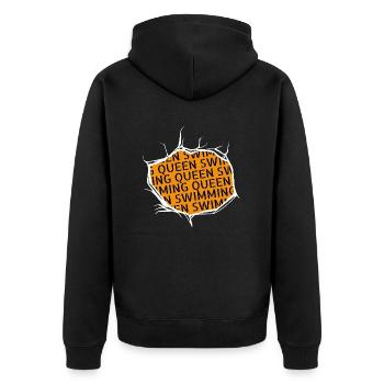 cadeau amusant cool cadeau d’anniversaire t-shirt nageur - Veste à capuche bio Premium Unisexe - noir - Dos - Nico (187cm)