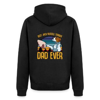 Bester Jack Russell Terrier Dad Ever Animal Dog - Unisex Premium Bio Zip Hoodie - Schwarz - Hinten - Nico (187cm)