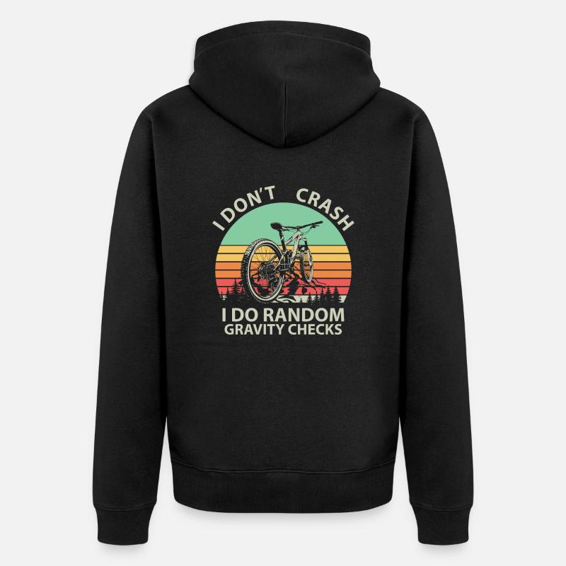 VTT, vélos, cyclisme - Veste à capuche bio Premium Unisexe - noir