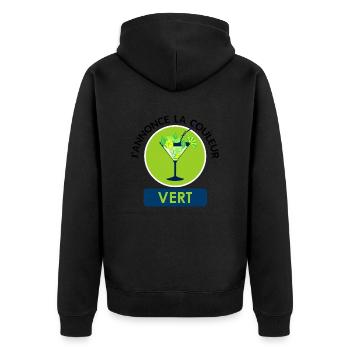 annonce couleur vert mojito morito alcool humour - Veste à capuche bio Premium Unisexe - noir - Dos - Nico (187cm)