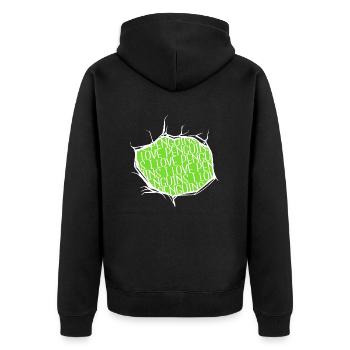 clumpsy dancing penguin fun birthday present - Unisex Premium Bio Zip Hoodie - Schwarz - Hinten - Nico (187cm)