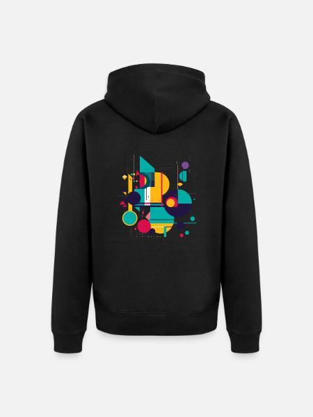 Abstract design - Unisex Premium Organic Zip Hoodie - black