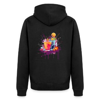 Cocktail 1 - Veste à capuche bio Premium Unisexe - noir - Dos - Nico (187cm)